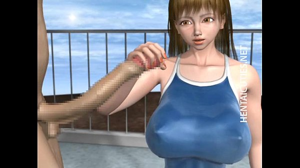 3D hentai whore take dick at poolside
