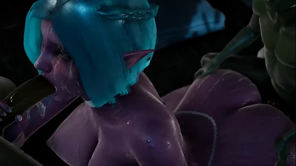 Dark Elf is Gang Banged by Goblins